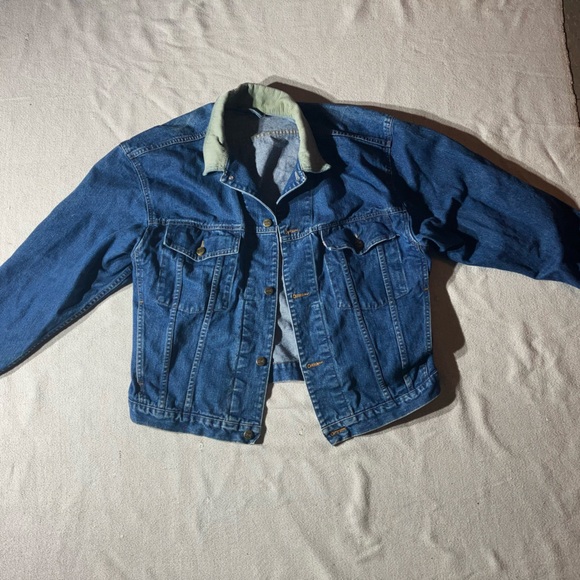 Linson Other - Linson VINTAGE Denim Corduroy Trim Jacket